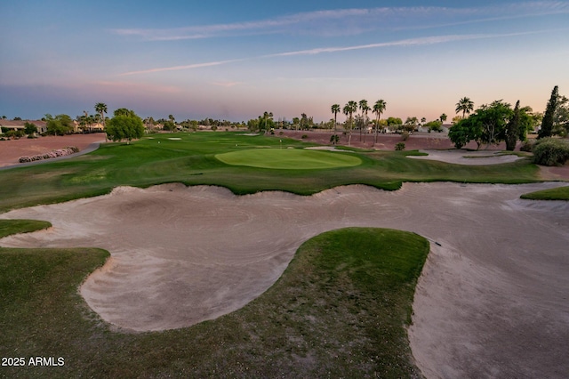 view of community with view of golf course