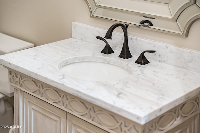 interior details with toilet and vanity