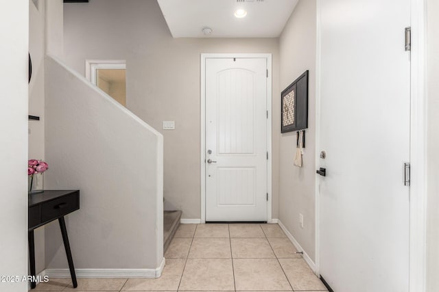 view of tiled entryway