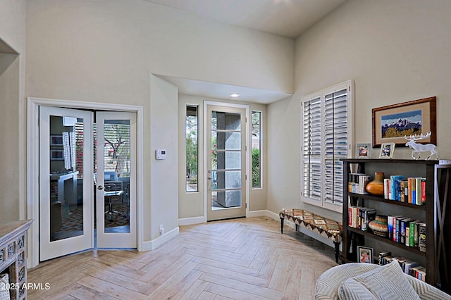 interior space with baseboards
