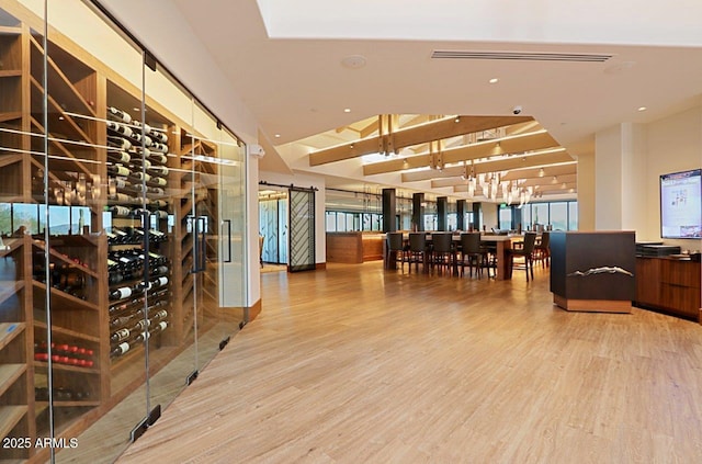 community lobby with visible vents