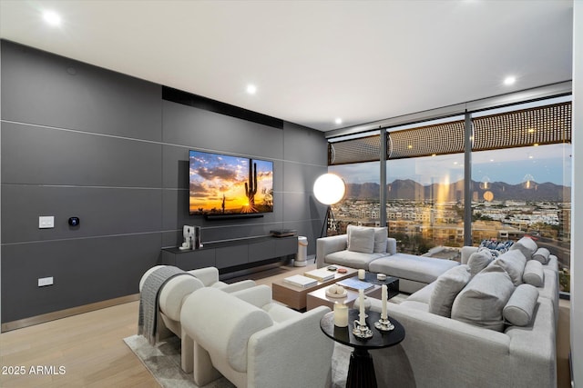 7180 E Kierland Blvd Unit 1116, Scottsdale, AZ 85254 - living room with wood finished floors and recessed lighting