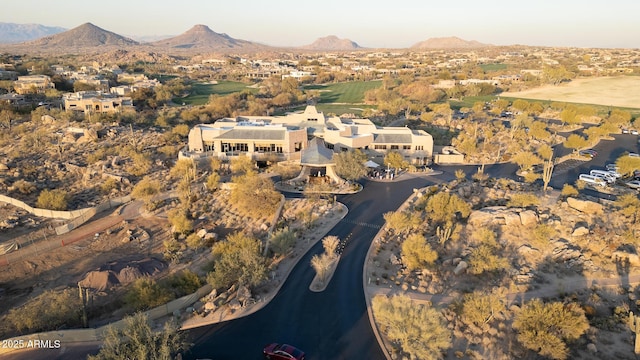 bird's eye view featuring a mountain view