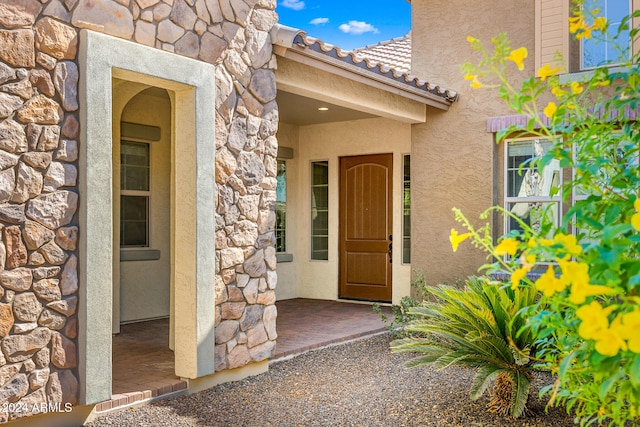 view of doorway to property