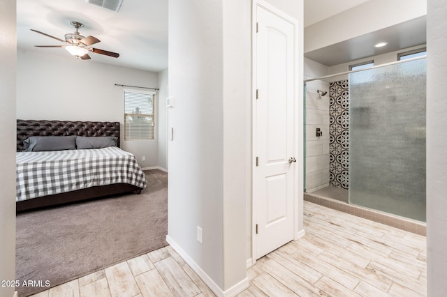 2611 S Quaintance St, Gilbert, AZ 85295 - bedroom with wood finish floors, baseboards, and a ceiling fan