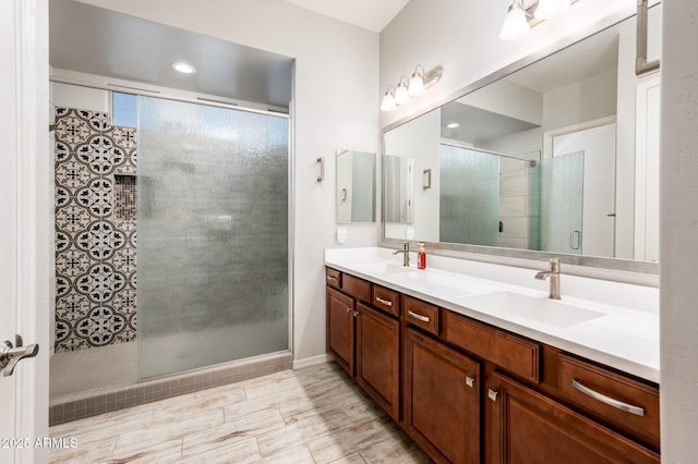 2611 S Quaintance St, Gilbert, AZ 85295 - bathroom with a shower stall and double vanity