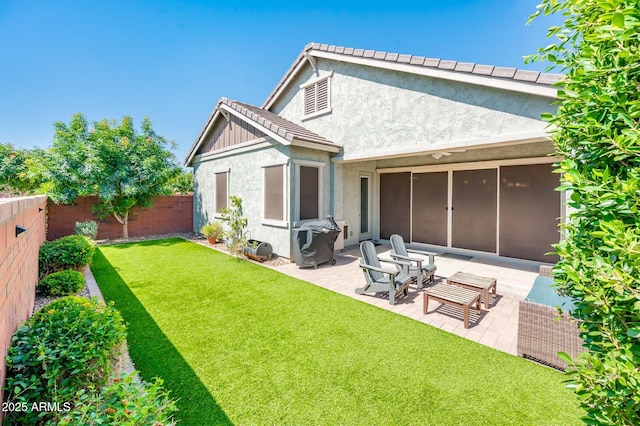 2611 S Quaintance St, Gilbert, AZ 85295 - rear view of house with a patio area and stucco siding