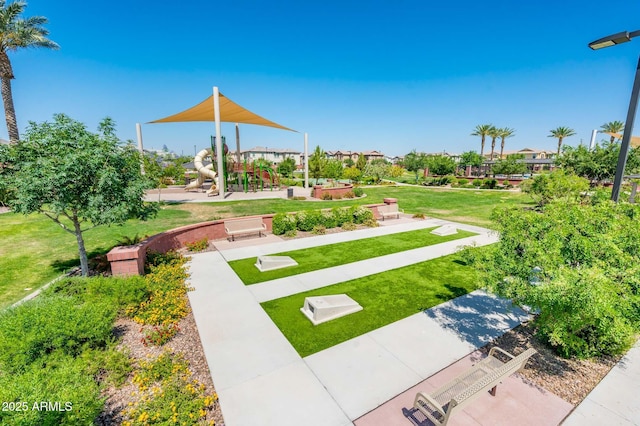 2611 S Quaintance St, Gilbert, AZ 85295 - view of green lawn with a playground