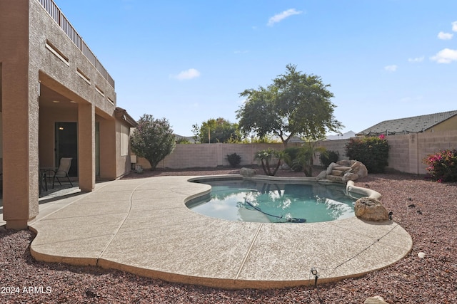 view of pool featuring a patio area