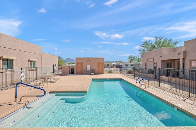 view of pool with a patio