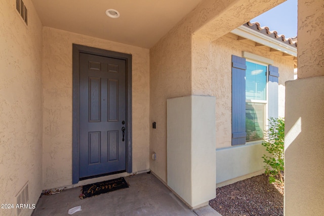 view of doorway to property