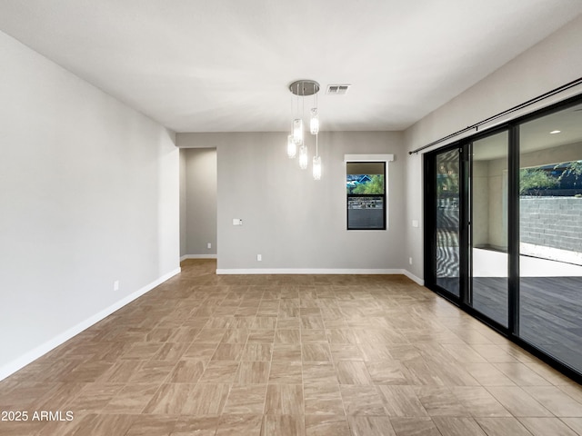 empty room featuring light parquet flooring