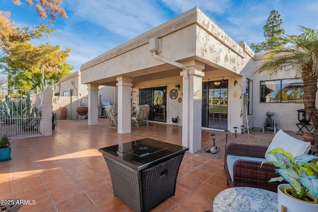 view of patio / terrace featuring a grill