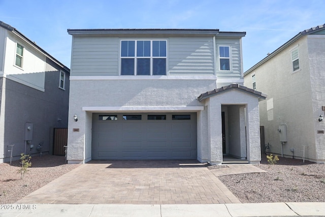 2482 W Rowel Rd, Phoenix, AZ 85085 - traditional-style home with a garage and decorative driveway