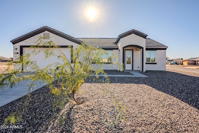 view of front of house featuring a garage