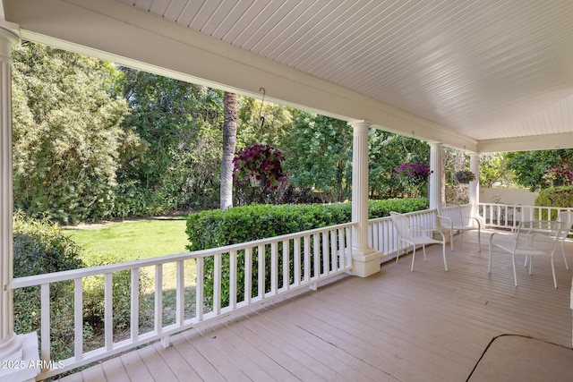 7252 N Central Ave, Phoenix, AZ 85020 - deck with covered porch and a yard