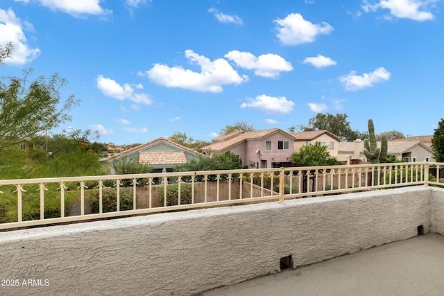 balcony with a residential view