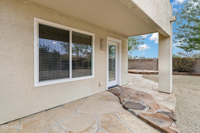 view of patio with a fenced backyard