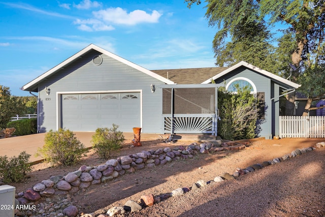 ranch-style house with a garage