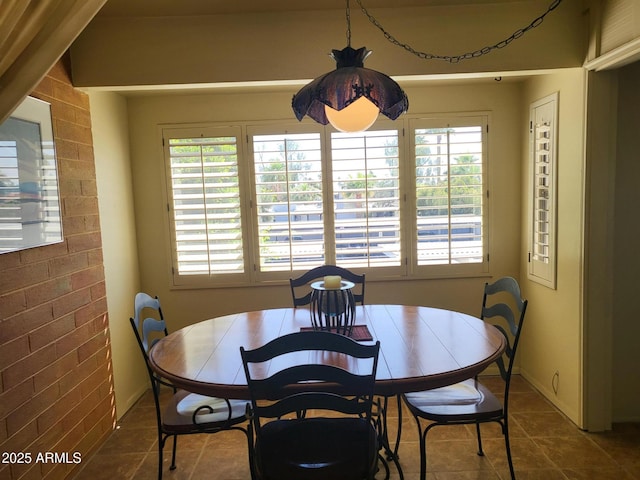 8220 E Garfield St Unit M214, Scottsdale, AZ 85257 - dining area with dark tile patterned flooring