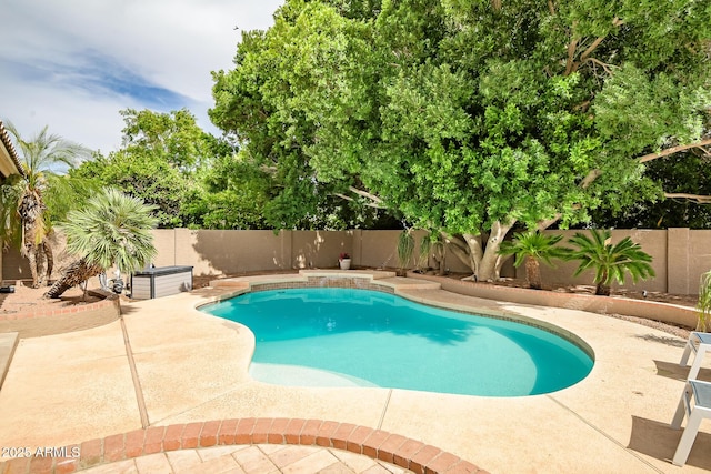 2405 E Lynwood Cir, Mesa, AZ 85213 - view of swimming pool with a fenced backyard and a patio area
