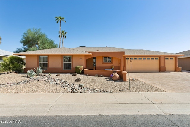 view of front facade with a garage