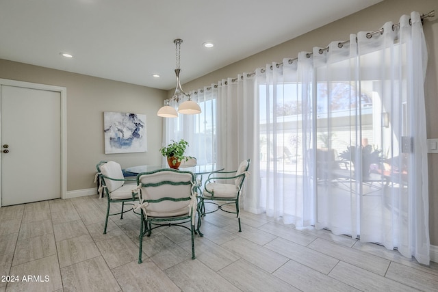 view of dining space