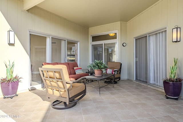 view of patio featuring outdoor lounge area