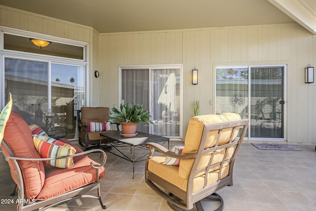 view of patio with an outdoor living space