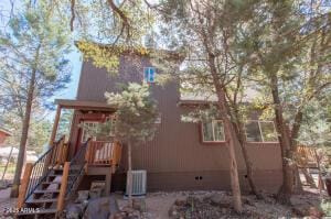 3458 N Meadow Dr, Pine, AZ 85544 - rear view of house featuring central air condition unit