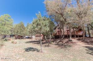 3458 N Meadow Dr, Pine, AZ 85544 - view of yard featuring a wooden deck