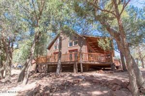 3458 N Meadow Dr, Pine, AZ 85544 - rear view of house featuring a deck