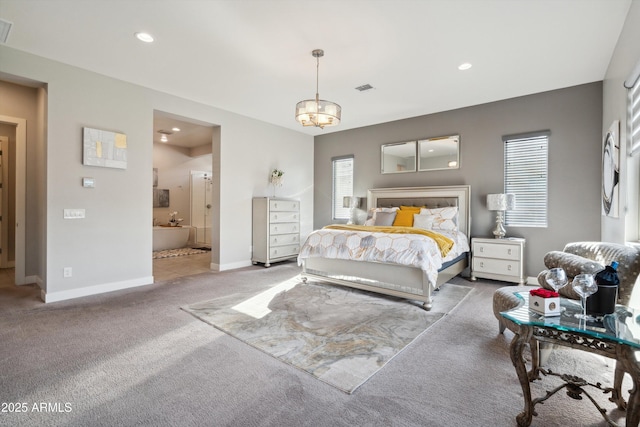 23060 E Sonoqui Blvd, Queen Creek, AZ 85142 - bedroom with carpet, recessed lighting, and connected bathroom