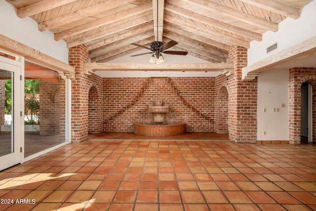 view of patio / terrace with ceiling fan