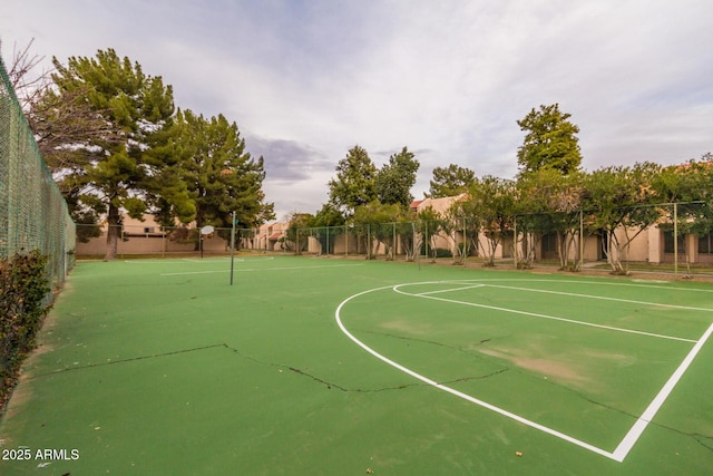 view of basketball court