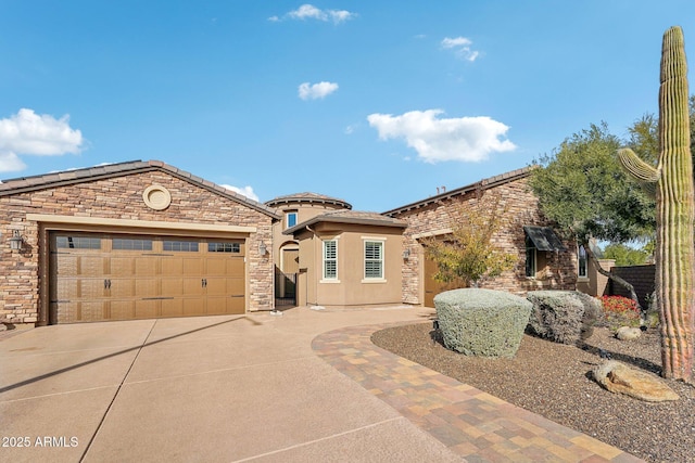 view of front of house featuring a garage