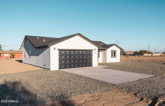 view of front of home featuring a garage