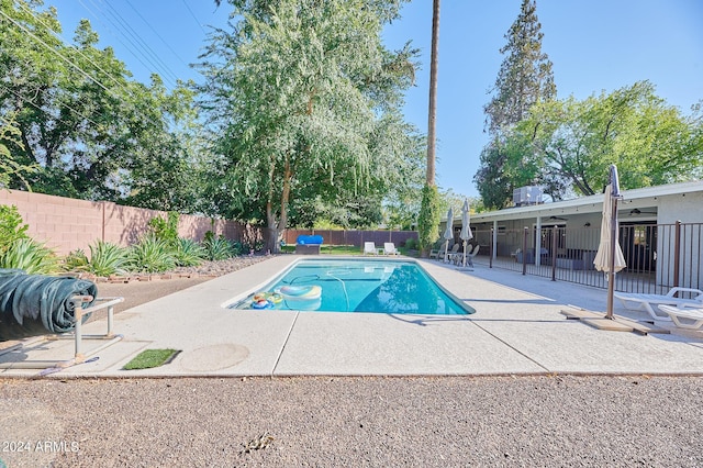 8049 N 16th Ave, Phoenix, AZ 85021 - view of swimming pool featuring a patio area and a fenced backyard