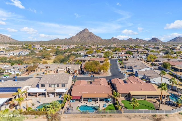 aerial view featuring a mountain view