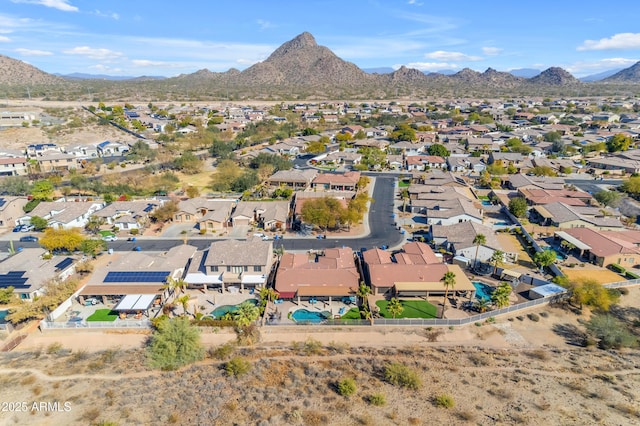 bird's eye view featuring a mountain view