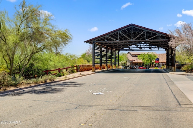 view of car parking with a detached carport