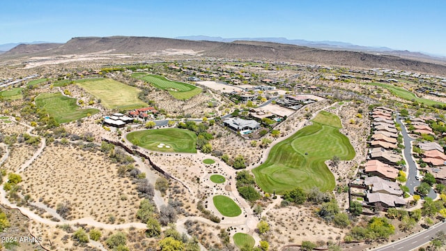 drone / aerial view with a mountain view