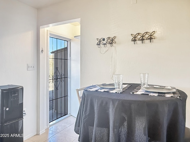 view of tiled dining area