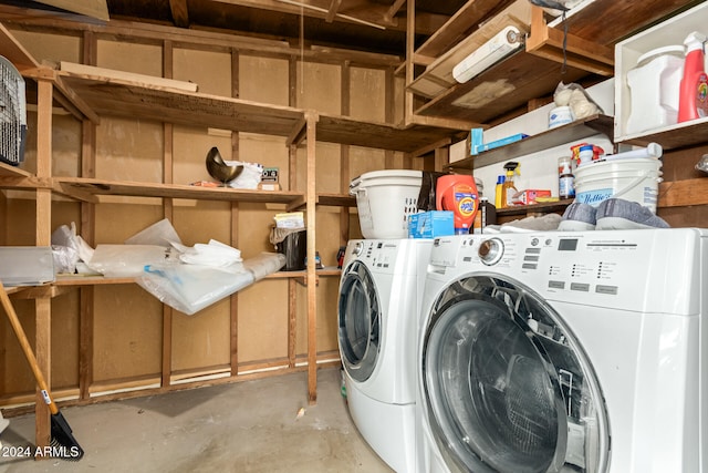 laundry room featuring separate washer and dryer