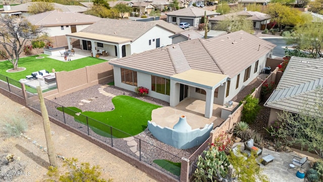 drone / aerial view featuring a residential view