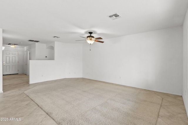 4404 W Ellis St, Laveen, AZ 85339 - spare room with a ceiling fan and light tile patterned flooring