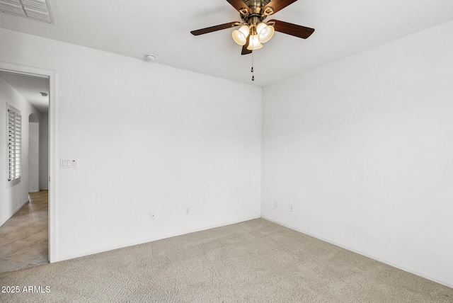 4404 W Ellis St, Laveen, AZ 85339 - empty room with light colored carpet, ceiling fan, and a smoke detector