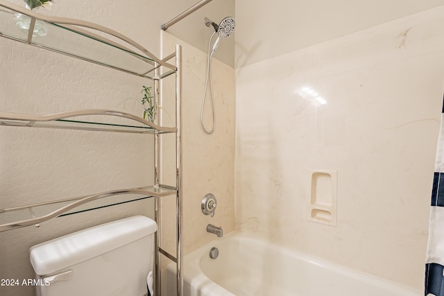 bathroom with  shower combination and toilet