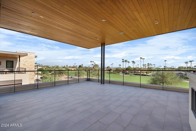 view of patio with a balcony