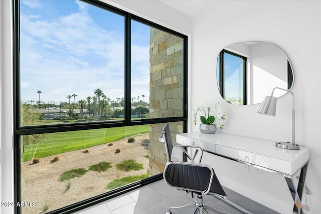 6311 E Phoenician Blvd Unit 21, Scottsdale, AZ 85251 - office area with plenty of natural light and tile patterned floors